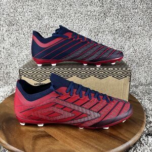Umbro Velocita Elixir Premier FG Mens Size 12.5 Soccer Football Cleats Red Blue